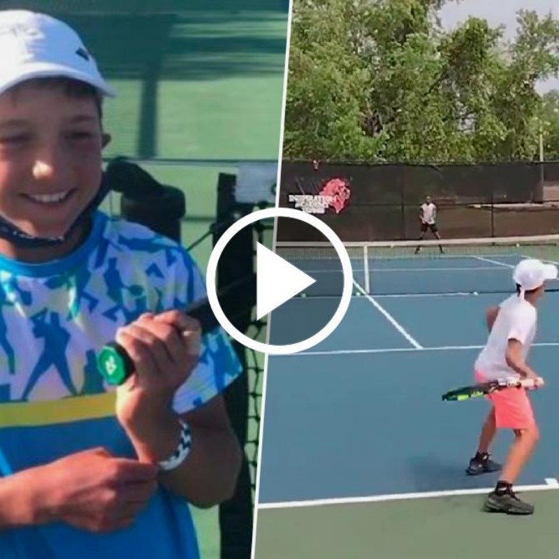 VIDEO | Tiene 12 años y juega al tenis como nunca habías visto