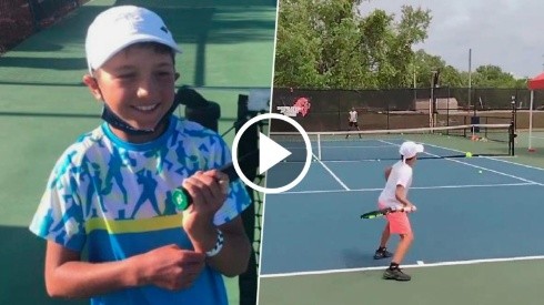 Teodor Davidov y su particular forma de jugar al tenis.