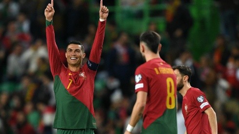 Cristiano Ronaldo en festejo de gol.