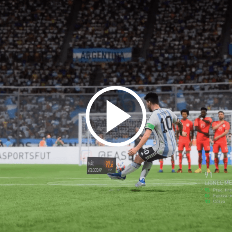 IGUALITO: Así se ve el gol de tiro libre de Messi contra Panamá en FIFA 23