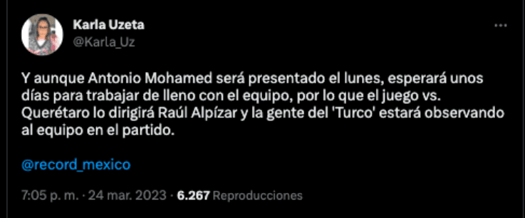 Mohamed aún no debutaría con Pumas | Twitter