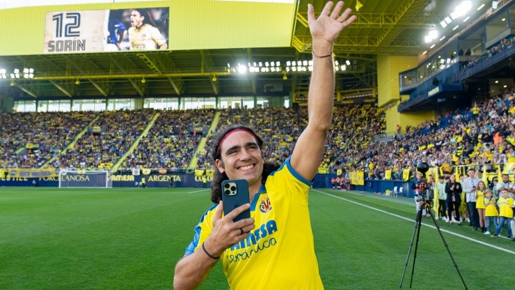 Juan Pablo Sorín en el Partido de las Leyendas del Villarreal.