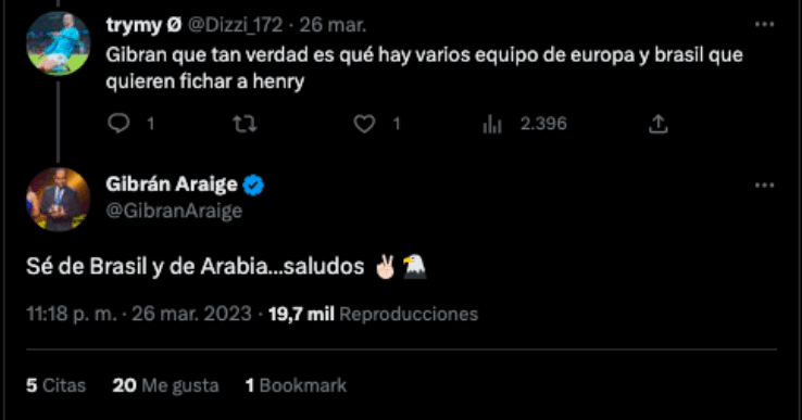 Henry Martín interesa en Arabia | Twitter