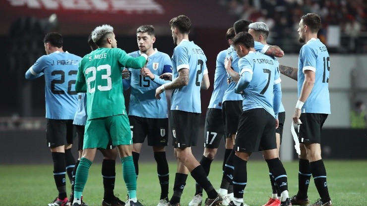 Selección de Uruguay en amistoso.