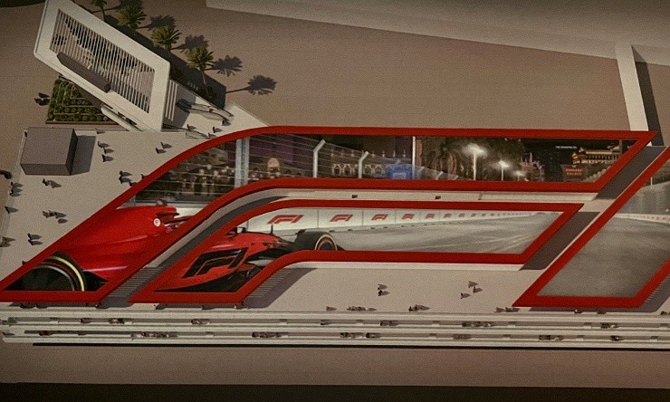 Así lucirá el techo del Paddock en el GP de Las Vegas.