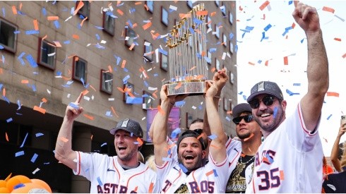 Astros celebran el título el año pasado.