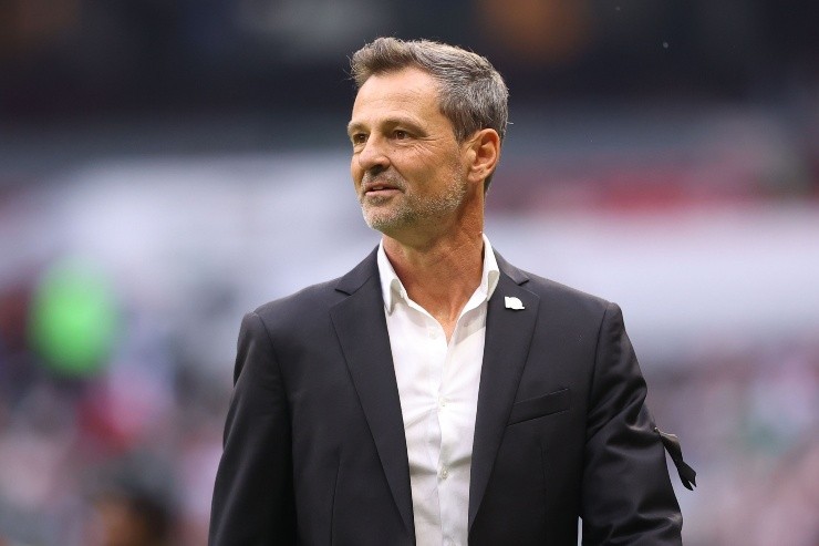Ciudad de Mexico a 26 de Marzo de 2023. Diego Cocca, durante el partido de la fase de grupos de la liga de naciones de la CONCACAF, entre la selección nacional de Mexico y la selección de Jamaica, realizado en la cancha del estadio Azteca. Foto: Imago7/ Eloisa Sánchez