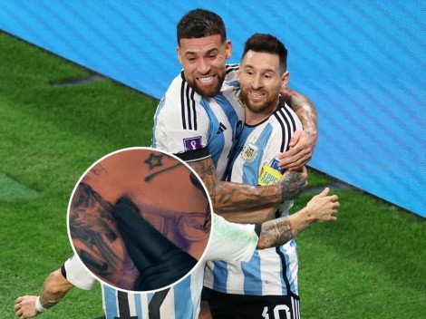 Sorprendente: el alucinante tatuaje que Otamendi se hizo de ¡Messi! y la reacción del capitán