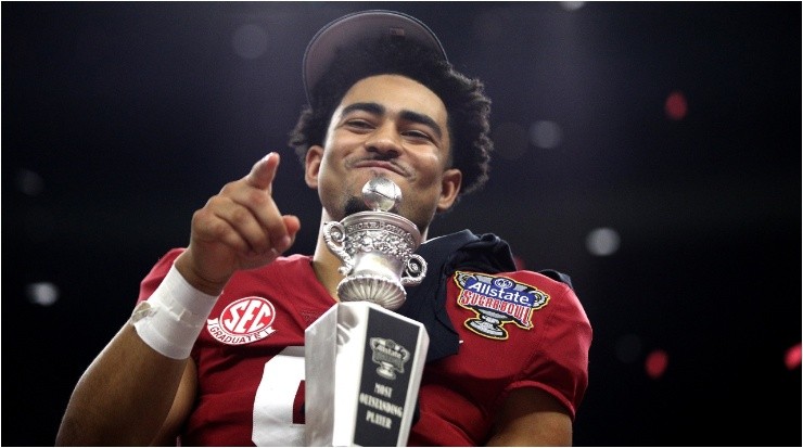 Young celebrando el campeonato con Alabama. (Getty Images)