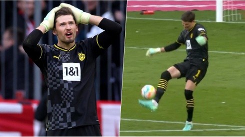 Kobel cometió un insólito error en el clásico del Dortmund ante Bayern Múnich.