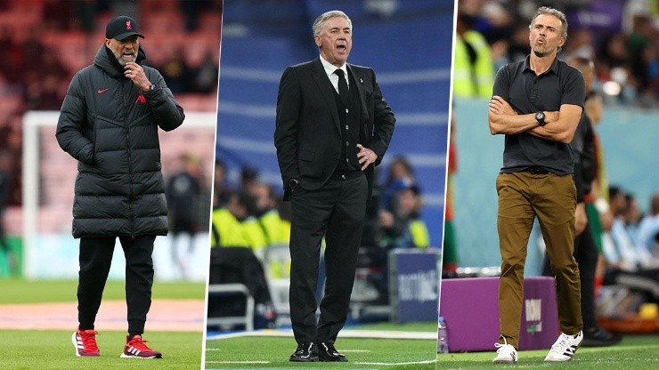 Klopp, Ancelotti y Luis Enrique.