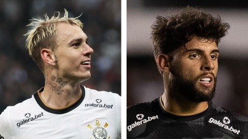 Fotos: Marcello Zambrana/AGIF - Róger Guedes e Yuri Alberto foram a dupla de ataque do Corinthians