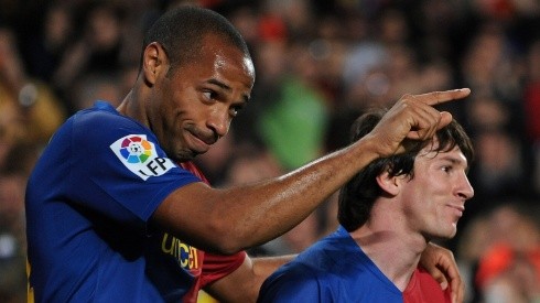 Thierry Henry (left) and Lionel Messi.