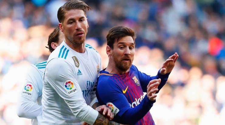 Sergio Ramos and Lionel Messi. (Gonzalo Arroyo Moreno/Getty Images)