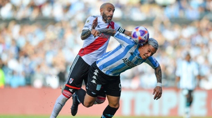 Enzo Copetti enfrentando a River. (Foto: Getty)