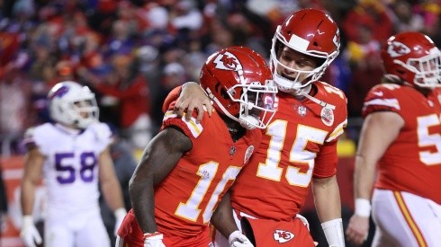 Patrick Mahomes and Tyreek Hill with the Kansas City Chiefs