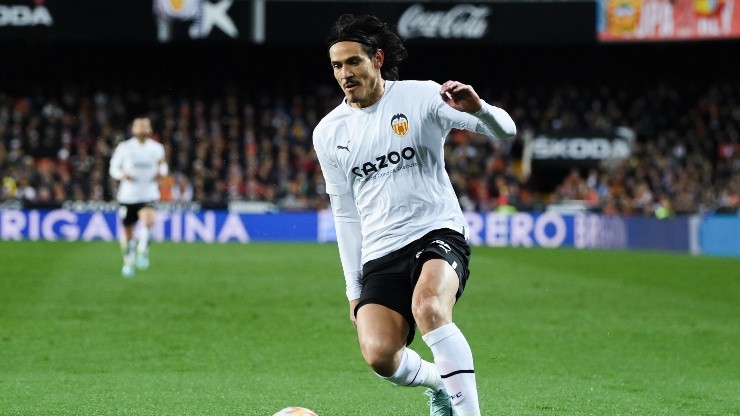 Edinson Cavani con Valencia.