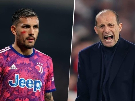 Juventus no tiene paz: acalorada discusión entre Paredes y Allegri