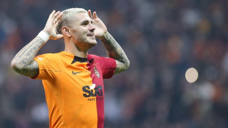 Icardi en festejo con Galatasaray.