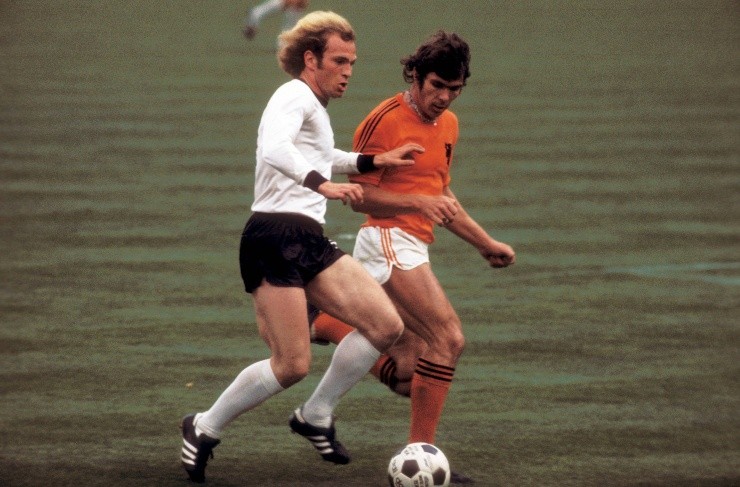Van Hanegem en la final del Mundial Alemania 1974.
