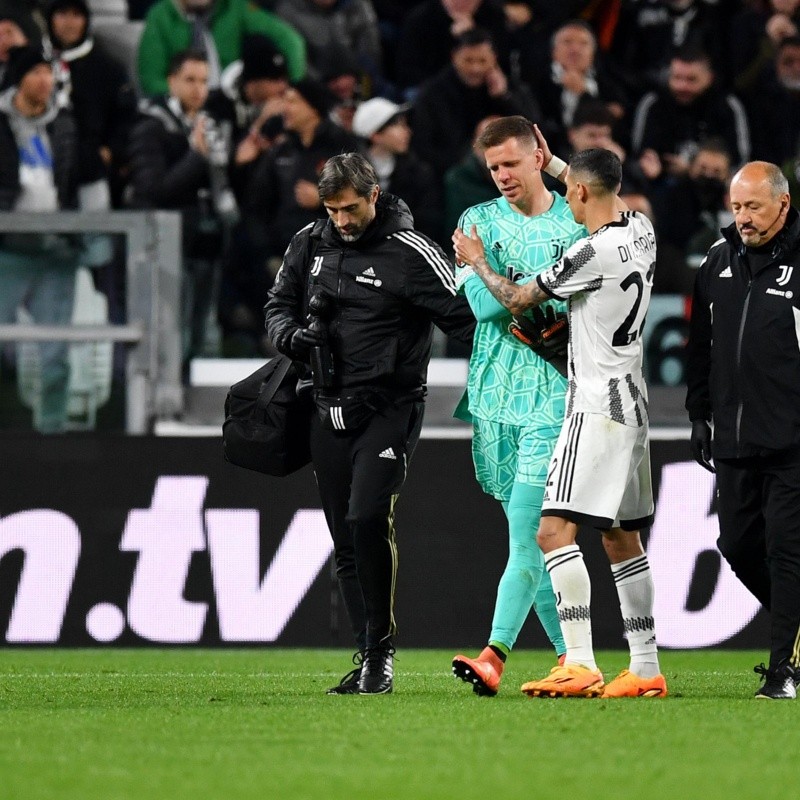 Szczesny alarmó a Juventus por un malestar en el pecho y fue reemplazado