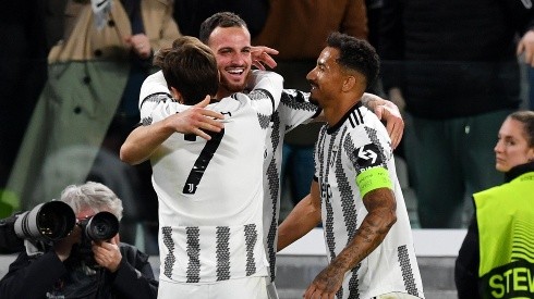 Festejo de gol de Juventus.