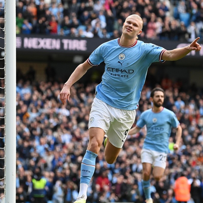 Manchester City ganó con un doblete de Haaland a Leicester