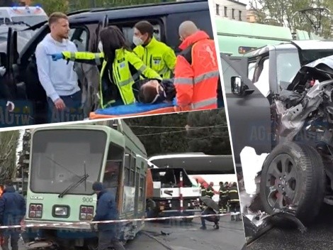 Ciro Immobile chocó su auto en el que iba con sus hijas contra un tranvía