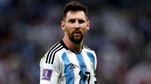Lionel Messi with Argentina at the Qatar 2022 World Cup