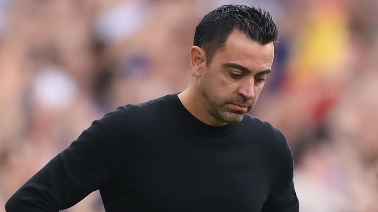 Xavi Hernández se quejó del estado del campo del Coliseum Alfonso Pérez.