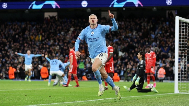 Haaland en Manchester City vs Bayer Múnich