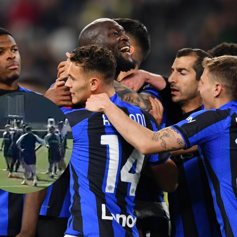 Se calentó todo: jugadores de Inter encarados en un entrenamiento