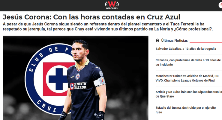 W Deportes anunció la salida de Chuy Corona.