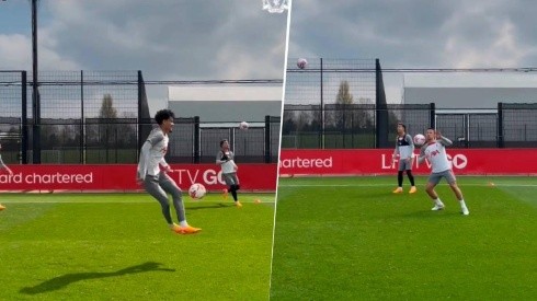 Luis Díaz y Thiago Alcántara derrocharon talento en el entreno del Liverpool