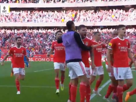 VIDEO | Otamendi metió un cabezazo brutal y le dio la victoria a Benfica ante Estoril
