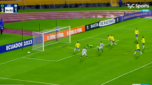 VIDEO | ¡Apareció el Diablito! Echeverri marcó el empate transitorio de Argentina ante Brasil