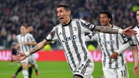 Di María celebrando un gol en Juventus.