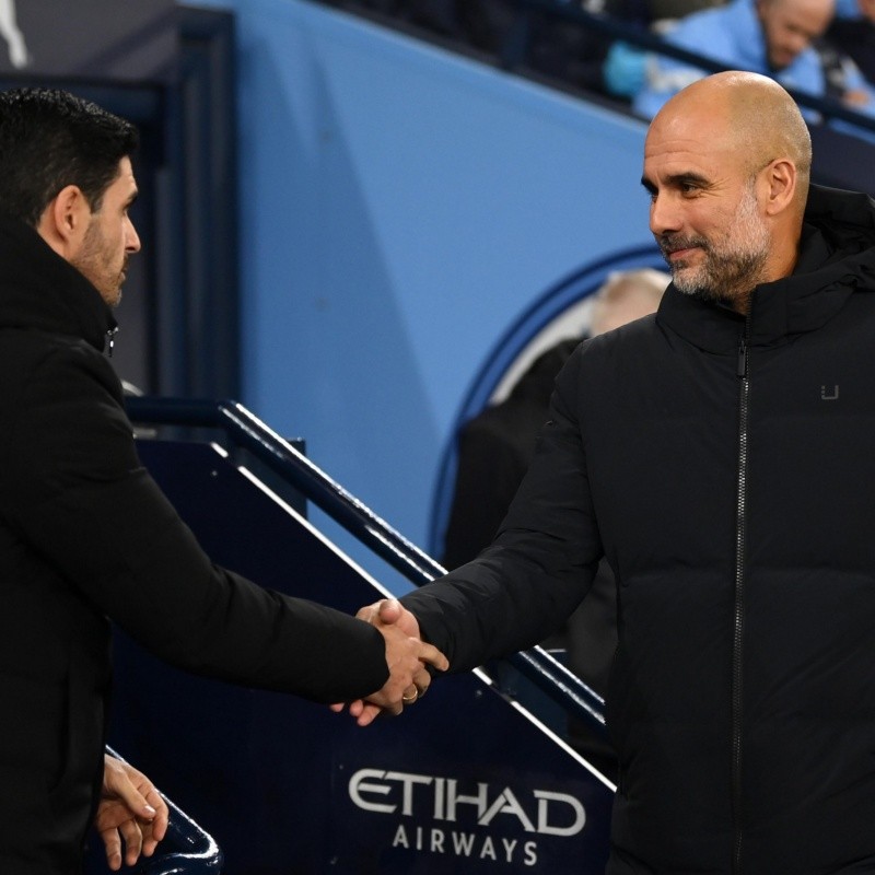 Historial entre Pep Guardiola y Mikel Arteta en Manchester City vs. Arsenal