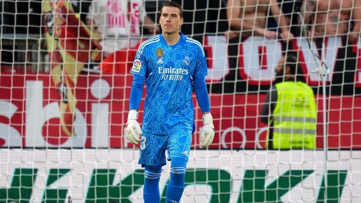 Andriy Lunin, uno de los apuntados por el 4 a 2 que el Real Madrid padeció con el Girona.