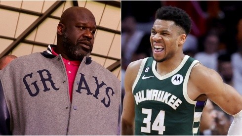 Shaquille O'Neal y Giannis Antetokounmpo