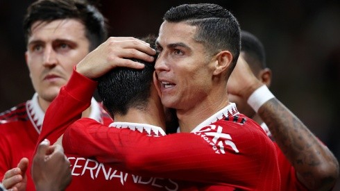 Cristiano Ronaldo and teammates during his time at Manchester United