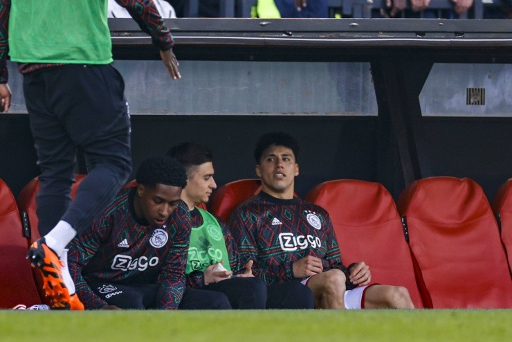 Jorge Sánchez, reemplazado en el entretiempo de la Final entre Ajax vs. PSV. (Imago)