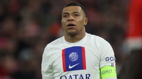 Kylian Mbappe with PSG during the 2022-2023 season