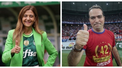 Leila Pereira e Marcelo Paz - Foto: Ettore Chiereguini/AGIF e Twitter oficial do Fortaleza