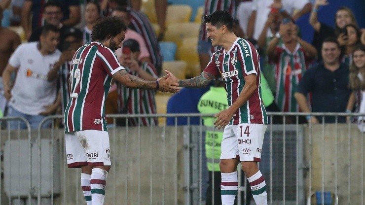 Marcelo y Cano en festejo.