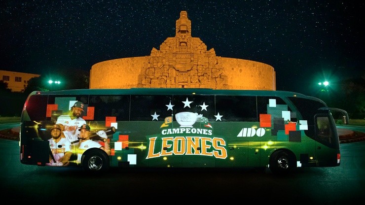 El espectacular autobús de Leones de Yucatán.