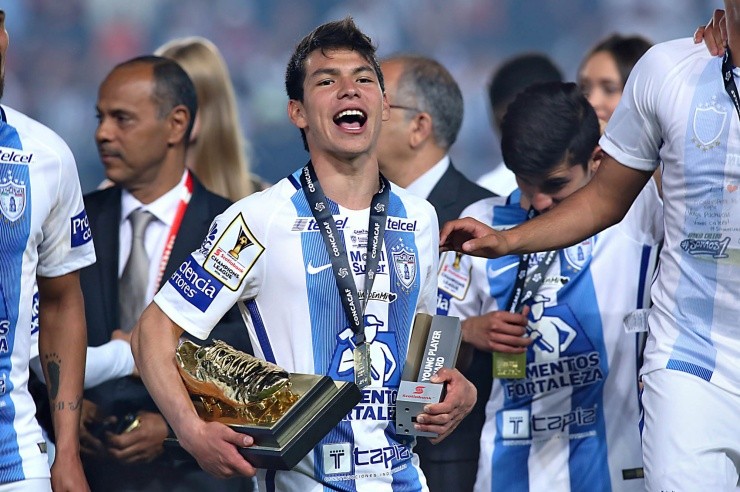 Un joven Hirving Lozano, siendo campeón con los Tuzos del Pachuca (Imago7)