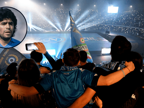 VIDEO | Napoli salió campeón y vieron a Diego Maradona en el cielo