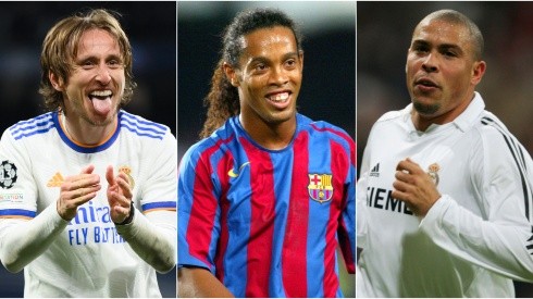 Luka Modric, Ronaldinho, and Ronaldo Nazario
