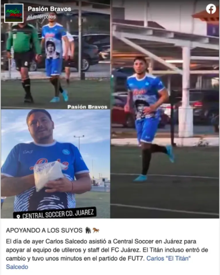 Carlos Salcedo juega con los utileros | Facebook
